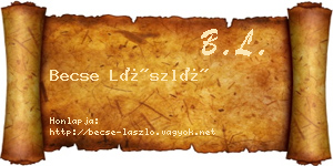 Becse László névjegykártya